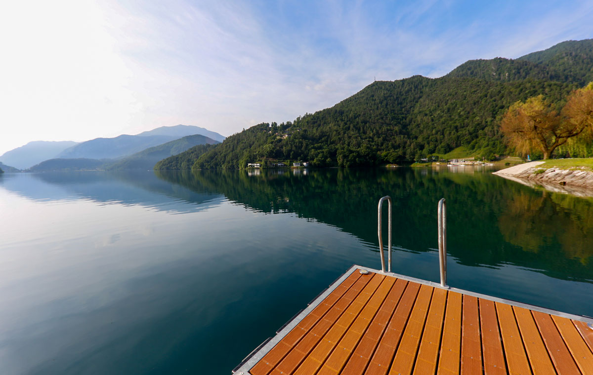 Hotel Lido on the shores of Lake Ledro