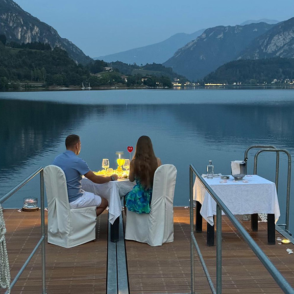 Hotel Lido on the shores of Lake Ledro